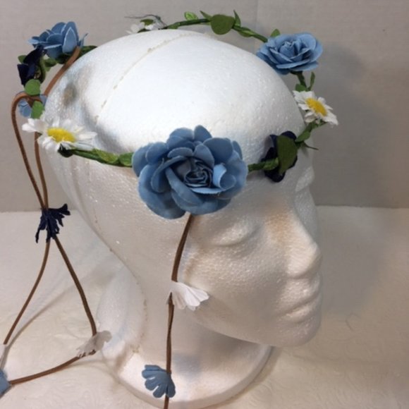 Round Floral Headpiece Wedding Birthday Spring Plays - Picture 4 of 5